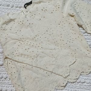 Zara Eyelet top